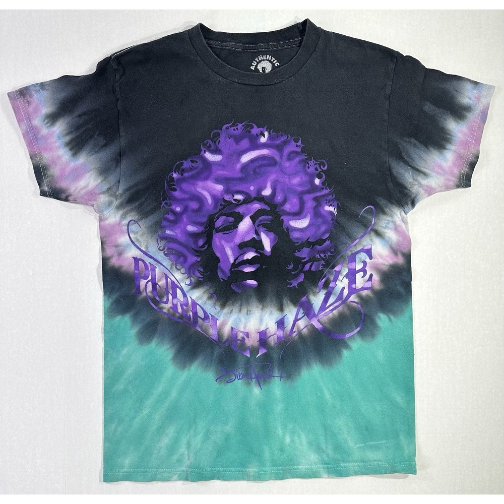 Jimi Hendrix Purple Haze Tie-Dye T-Shirt S 2020 Authentic Hendrix Black Tee